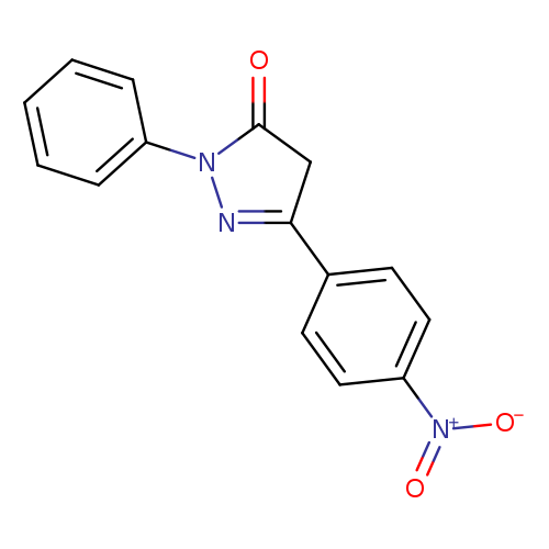 O=C1CC(=NN1c1ccccc1)c1ccc(cc1)[N+](=O)[O-]