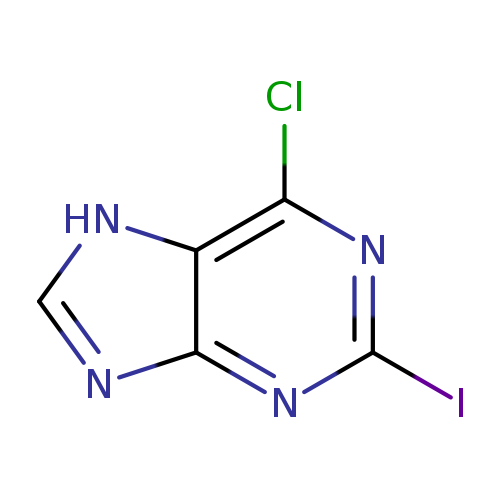 Ic1nc(Cl)c2c(n1)nc[nH]2