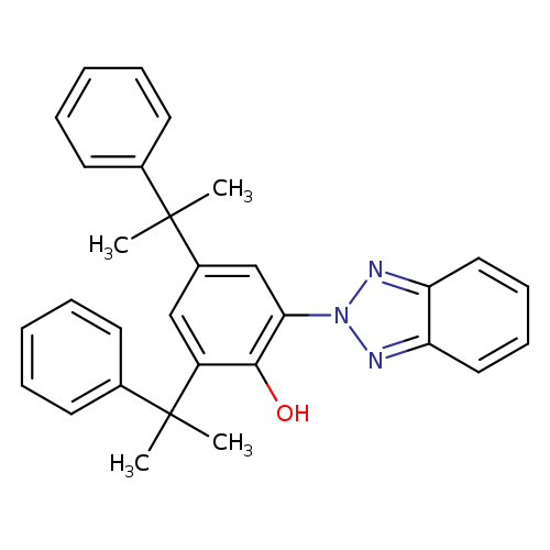 Oc1c(cc(cc1C(c1ccccc1)(C)C)C(c1ccccc1)(C)C)n1nc2c(n1)cccc2