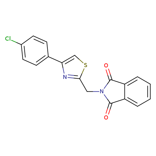O=C1N(Cc2scc(n2)c2ccc(cc2)Cl)C(=O)c2c1cccc2
