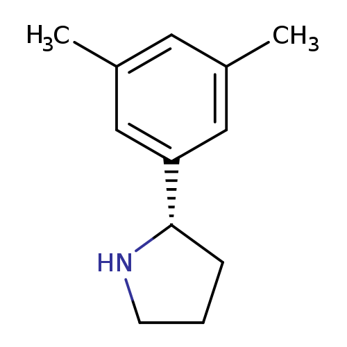 Cc1cc(cc(c1)C)[C@@H]1CCCN1