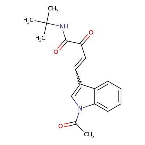 O=C(C(=O)C=Cc1cn(c2c1cccc2)C(=O)C)NC(C)(C)C