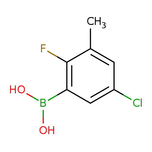 Clc1cc(B(O)O)c(c(c1)C)F