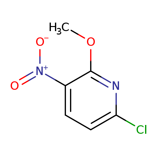 [O-][N+](=O)c1ccc(nc1OC)Cl