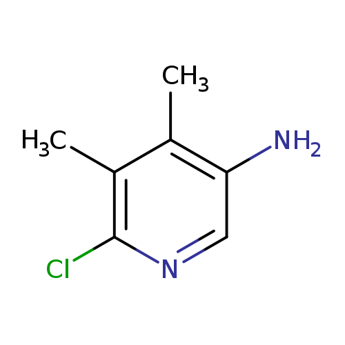 Nc1cnc(c(c1C)C)Cl
