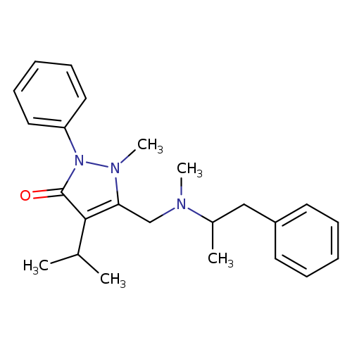 CC(N(Cc1c(C(C)C)c(=O)n(n1C)c1ccccc1)C)Cc1ccccc1