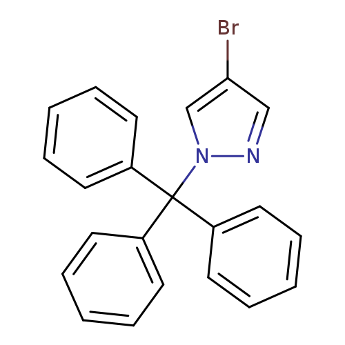 Brc1cnn(c1)C(c1ccccc1)(c1ccccc1)c1ccccc1