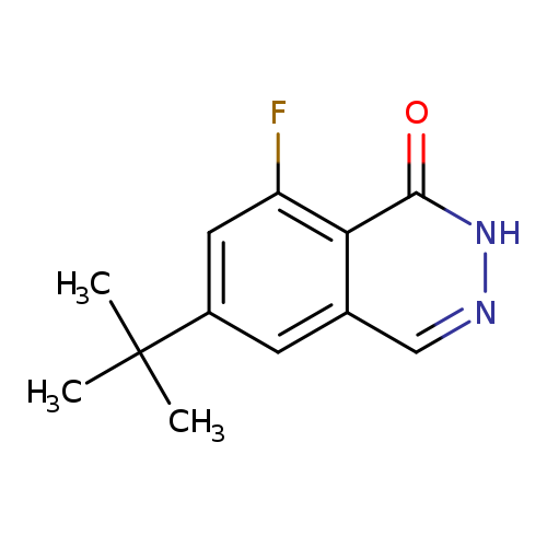 Fc1cc(cc2c1c(=O)[nH]nc2)C(C)(C)C