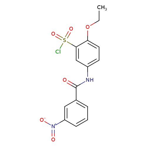 CCOc1ccc(cc1S(=O)(=O)Cl)NC(=O)c1cccc(c1)[N+](=O)[O-]