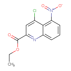 CCOC(=O)c1cc(Cl)c2c(n1)cccc2[N+](=O)[O-]