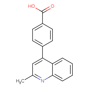 Cc1nc2ccccc2c(c1)c1ccc(cc1)C(=O)O
