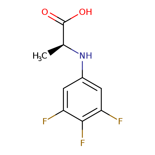 C[C@@H](C(=O)O)Nc1cc(F)c(c(c1)F)F