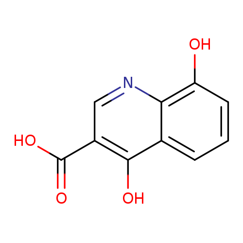 OC(=O)c1cnc2c(c1O)cccc2O