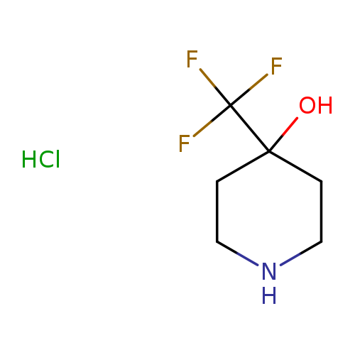 FC(C1(O)CCNCC1)(F)F.Cl