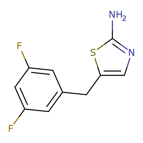 Fc1cc(cc(c1)F)Cc1cnc(s1)N