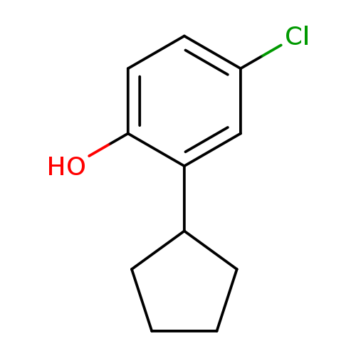Oc1ccc(cc1C1CCCC1)Cl