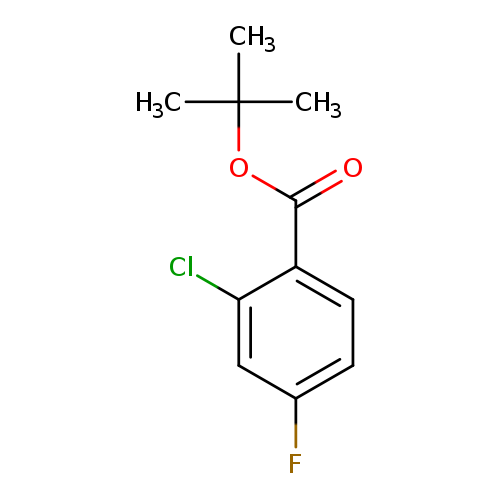 Fc1ccc(c(c1)Cl)C(=O)OC(C)(C)C