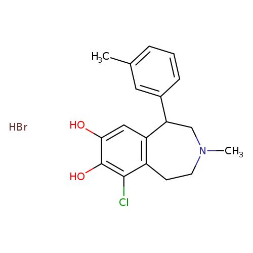CN1CCc2c(C(C1)c1cccc(c1)C)cc(c(c2Cl)O)O.Br
