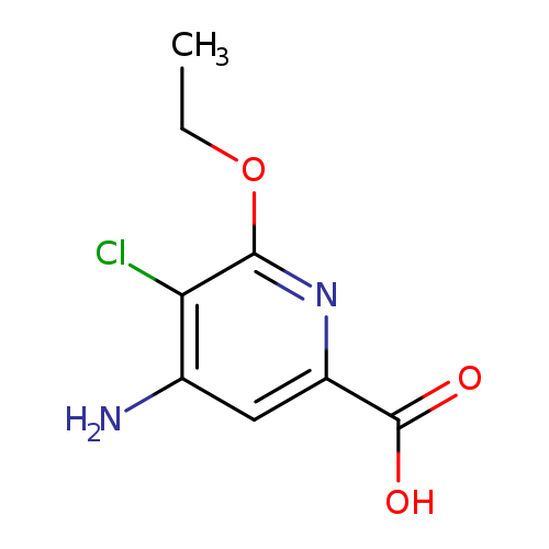 CCOc1nc(cc(c1Cl)N)C(=O)O