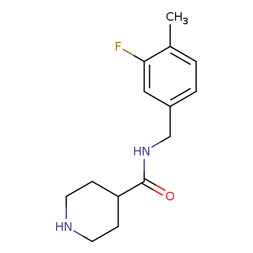 O=C(C1CCNCC1)NCc1ccc(c(c1)F)C