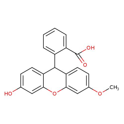 COc1ccc2c(c1)Oc1c(C2c2ccccc2C(=O)O)ccc(c1)O