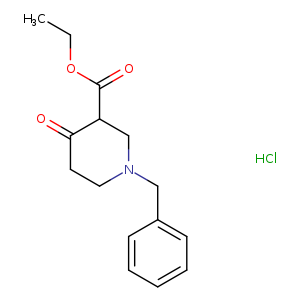 CCOC(=O)C1CN(CCC1=O)Cc1ccccc1.Cl