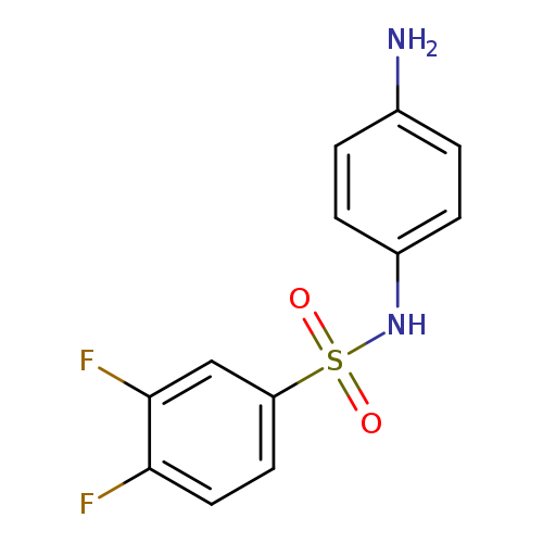 Nc1ccc(cc1)NS(=O)(=O)c1ccc(c(c1)F)F
