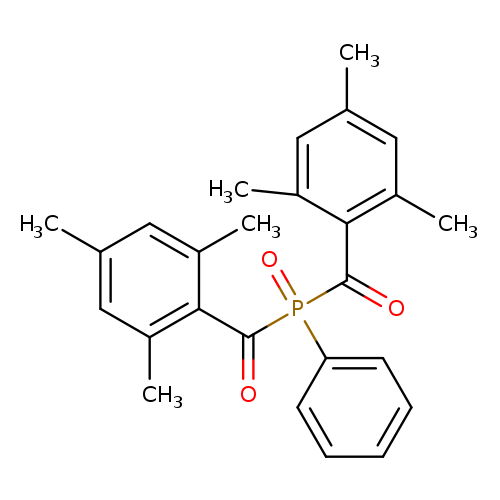 Cc1cc(C)c(c(c1)C)C(=O)P(=O)(C(=O)c1c(C)cc(cc1C)C)c1ccccc1