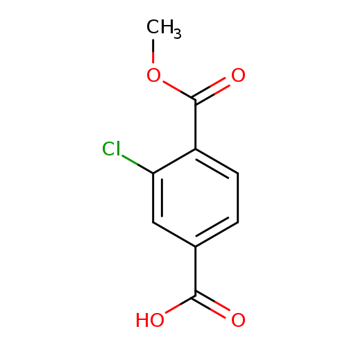 COC(=O)c1ccc(cc1Cl)C(=O)O