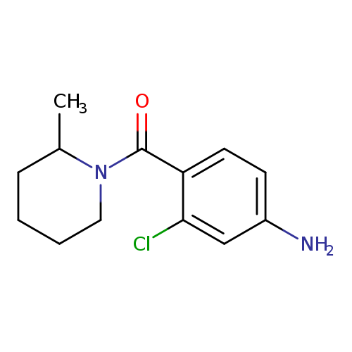 Nc1ccc(c(c1)Cl)C(=O)N1CCCCC1C