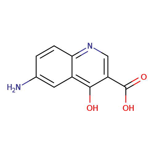 Nc1ccc2c(c1)c(O)c(cn2)C(=O)O