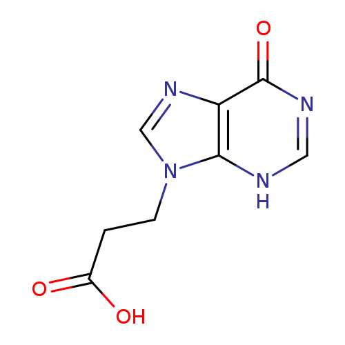 OC(=O)CCn1cnc2c1[nH]cnc2=O