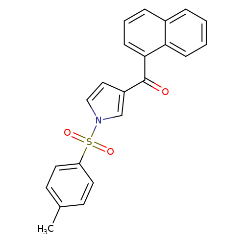 Cc1ccc(cc1)S(=O)(=O)n1ccc(c1)C(=O)c1cccc2c1cccc2