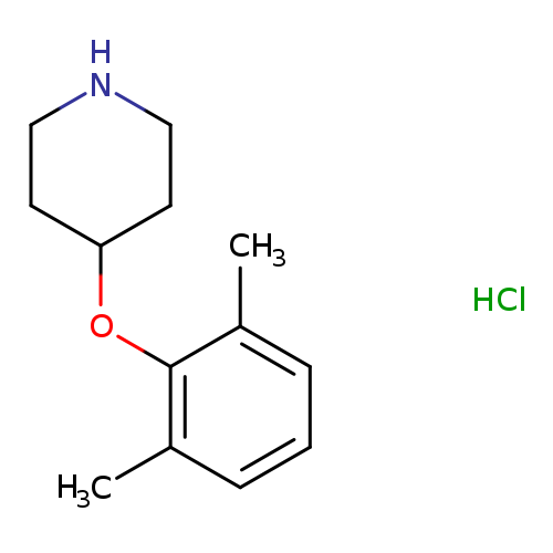 Cc1cccc(c1OC1CCNCC1)C.Cl