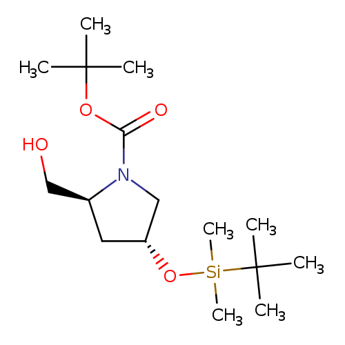 OC[C@@H]1C[C@H](CN1C(=O)OC(C)(C)C)O[Si](C(C)(C)C)(C)C