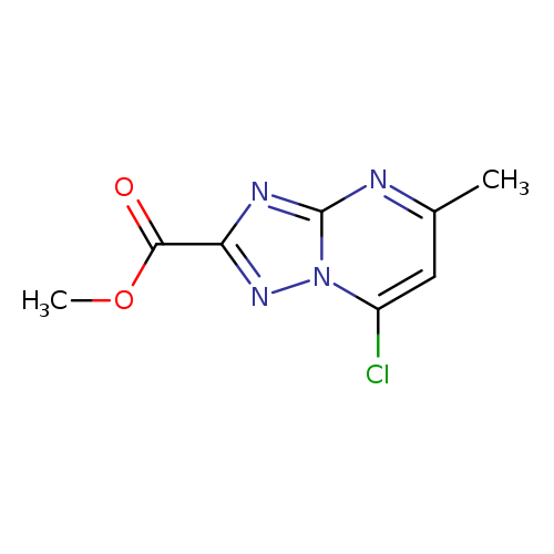 COC(=O)c1nn2c(n1)nc(cc2Cl)C