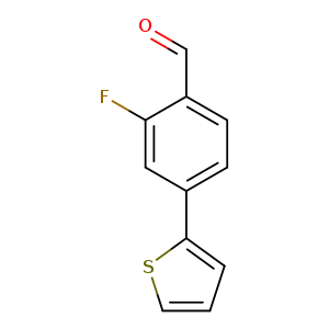 O=Cc1ccc(cc1F)c1cccs1