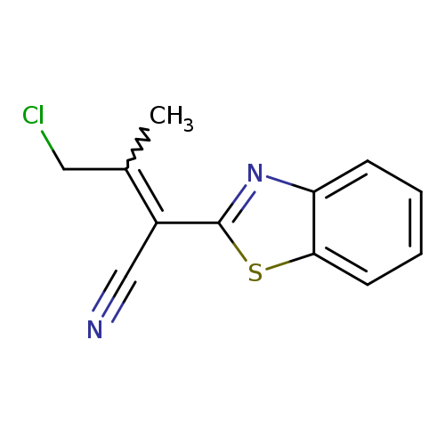N#CC(=C(CCl)C)c1nc2c(s1)cccc2