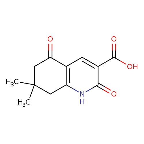 O=C1CC(C)(C)Cc2c1cc(C(=O)O)c(=O)[nH]2