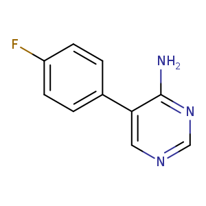 Fc1ccc(cc1)c1cncnc1N