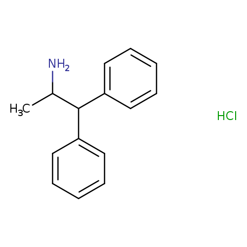 CC(C(c1ccccc1)c1ccccc1)N.Cl