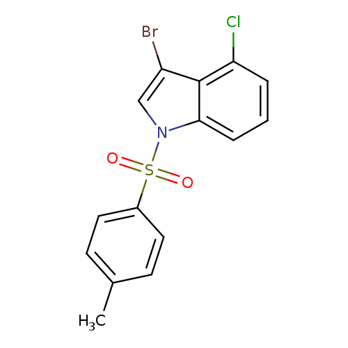 Cc1ccc(cc1)S(=O)(=O)n1cc(c2c1cccc2Cl)Br