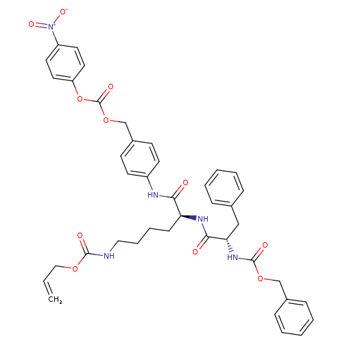 C=CCOC(=O)NCCCC[C@@H](C(=O)Nc1ccc(cc1)COC(=O)Oc1ccc(cc1)[N+](=O)[O-])NC(=O)[C@H](Cc1ccccc1)NC(=O)OCc1ccccc1