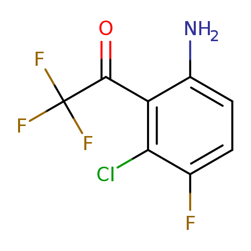 Nc1ccc(c(c1C(=O)C(F)(F)F)Cl)F