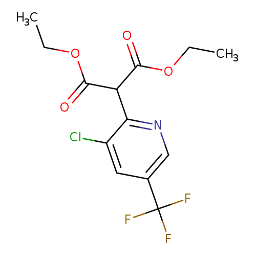 CCOC(=O)C(c1ncc(cc1Cl)C(F)(F)F)C(=O)OCC
