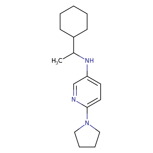 CC(C1CCCCC1)Nc1ccc(nc1)N1CCCC1