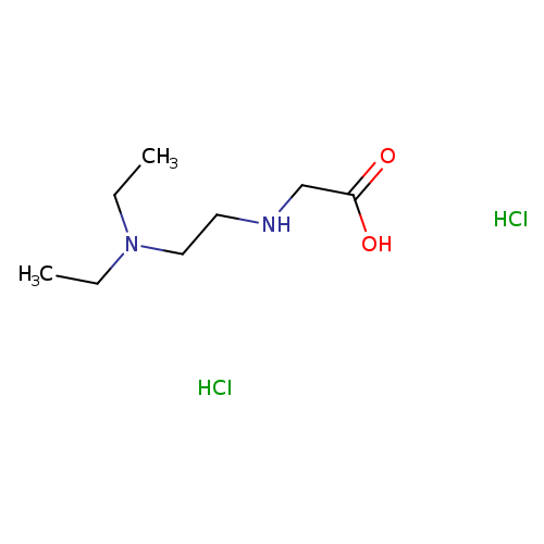 CCN(CCNCC(=O)O)CC.Cl.Cl