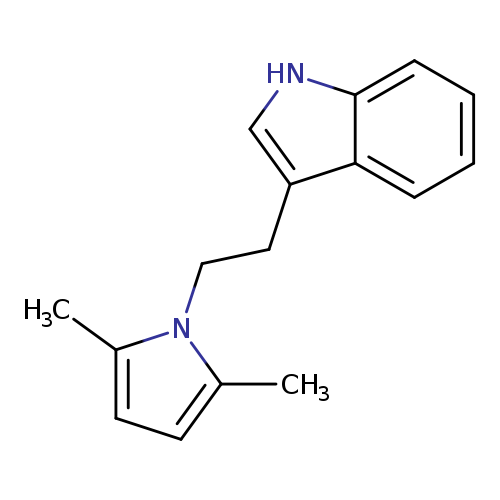 Cc1ccc(n1CCc1c[nH]c2c1cccc2)C