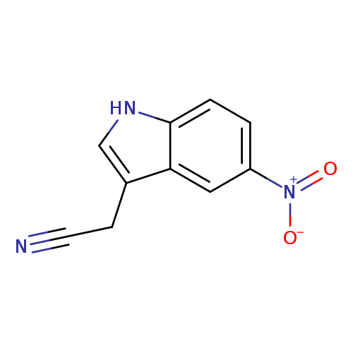 N#CCc1c[nH]c2c1cc(cc2)[N+](=O)[O-]