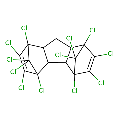 ClC1=C(Cl)C2(C(C1(Cl)C1C2C2C(C1)C1(C(C2(Cl)C(=C1Cl)Cl)(Cl)Cl)Cl)(Cl)Cl)Cl
